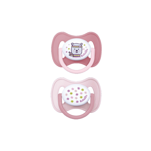 Chupete Simetrico Babelito +6 Meses T2 Rosa x 2 unid