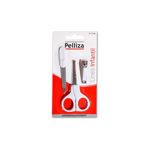 Set Bebe Pelliza Accesorios Tijera + Corta Uñas + Lima de Uñas
