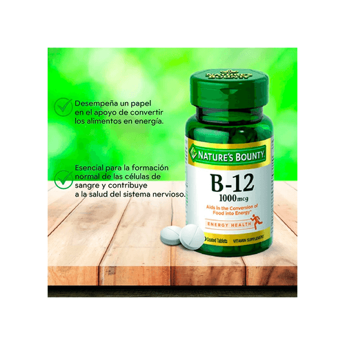 Suplemento Dietario Natures Bounty Vitamina B-12 1000 mcg x 100 comp