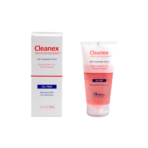Gel Limpiador Facial Cleanex Dermolimpiador x 150 gr