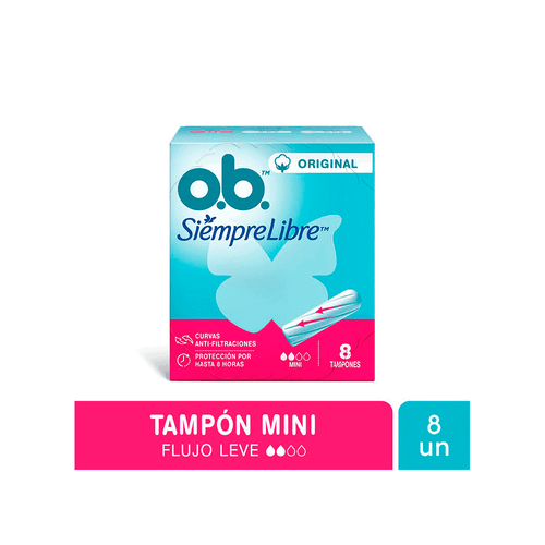 Tampones Ob Siempre Libre Mini x 8 unid